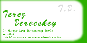 terez derecskey business card